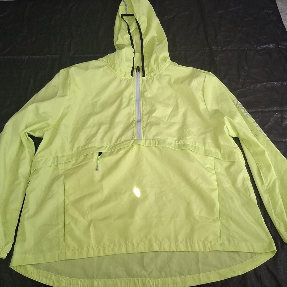 Lime Green Hooded Windbreaker